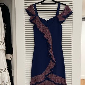 Parker Blue and Pink Ruffle Dress